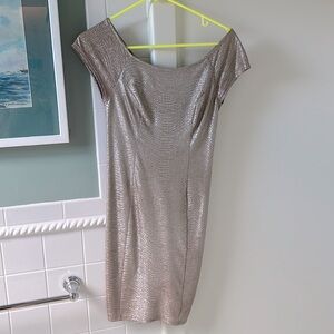 Guess gold shimmer bodycon dress